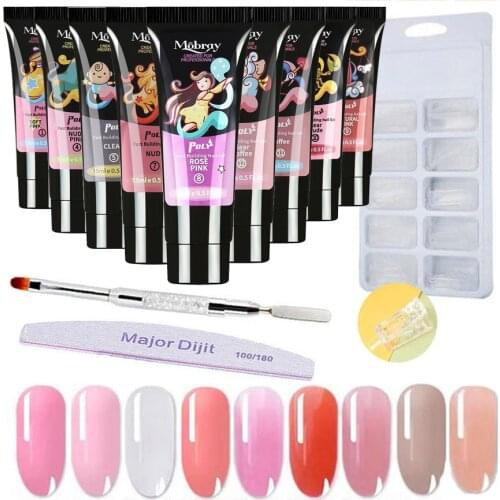 Nail UVPoly Gel Manicure Set Extend Builder Poly Nail Gel Kits Finger Nail Extension UV LED Acrylic Builder Gel