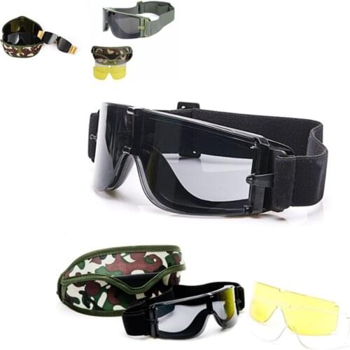 X800 Goggles Airsoft Paintball Gear Tactical Safety Googles Outdoor Hunting Military Shooting Protection Glasses 3 Lens