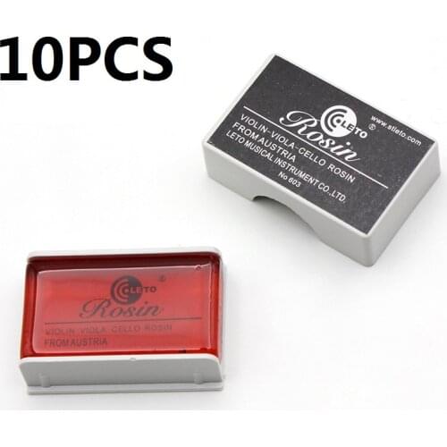 Wholesale 10Pcs/ Lot LETO Mini Bow Rosin Violin Bow Rosin 603 High Quantity Violin Viola Cello Bowed String Violin Accessories