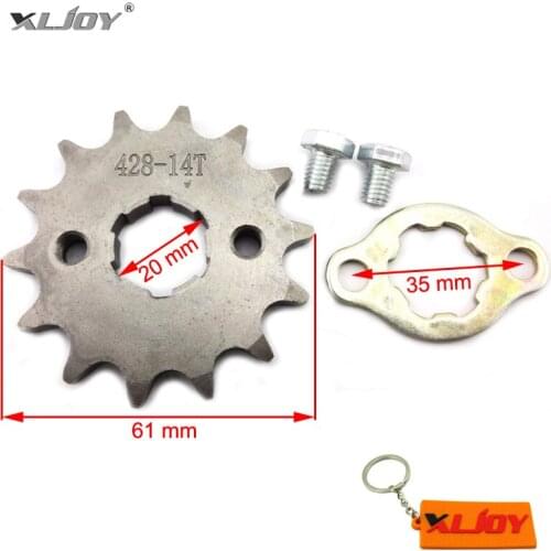 428 14 T Tooth 20mm ID Front Engine Sprocket For CRF XR50 KLX SDG Dirt Pit Bike ATV Quad Go Kart Buggy Moped Scooter Motorcycle