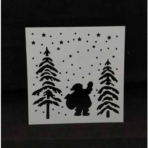 Santa claus Plastic Layering Stencils for DIY Scrapbooking/photo album Decorative Embossing DIY Paper Cards Crafts
