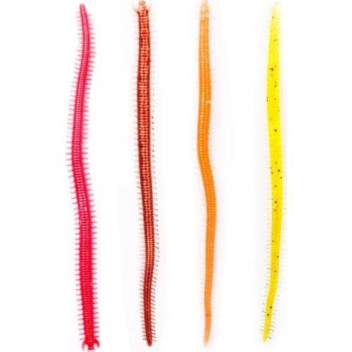 10Pcs/lot Sea Worms Earthworm Soft Fishing Lures silicone bait 12.5cm/1.6g Soft Bait Lifelike Sea Sandworm Fishing Takcle