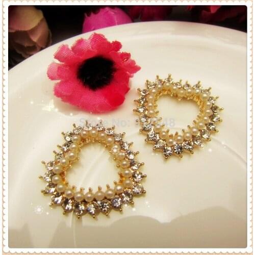 AL729104,2pcs/lot 28mm Love rhinestone buttons,DIY hair ornaments handmade bow,Rhinestone faceplate diamond clasp