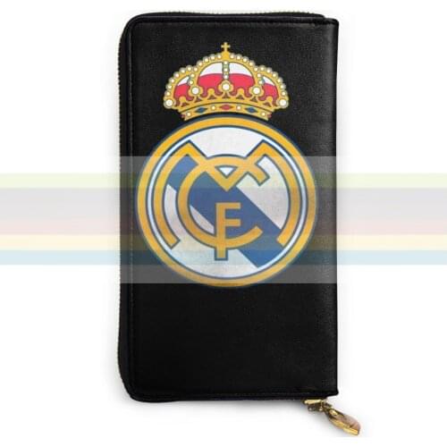 Real Madrid. New mens and womens smart leather wallet credit card bank card bag. Long mobile wallet