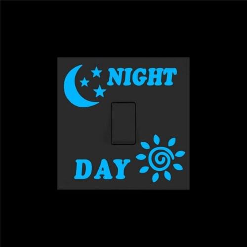 Sun Moon Stars Glow in the Dark Wall Stickers Day and Night Luminous Switch Sticker Kids Rooms DIY Decoration Home Decor Decals