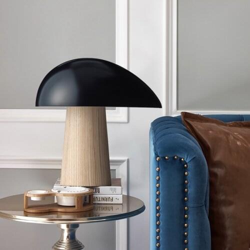 Postmodern minimalist wrought iron wood grain water drop table lamp designer hotel living room bedroom bedside counter lights