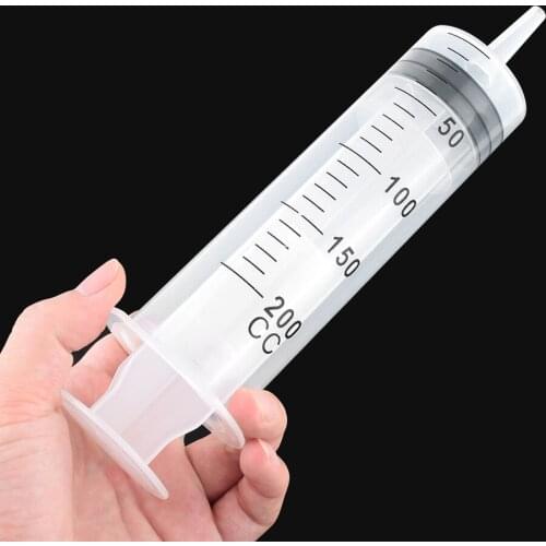 Pet Cat Dog Feeding Tools Health Plastic Reusable Big Large Hydroponics Syringe Nutrient Sterile Measuring 100ml/150ml/200ml