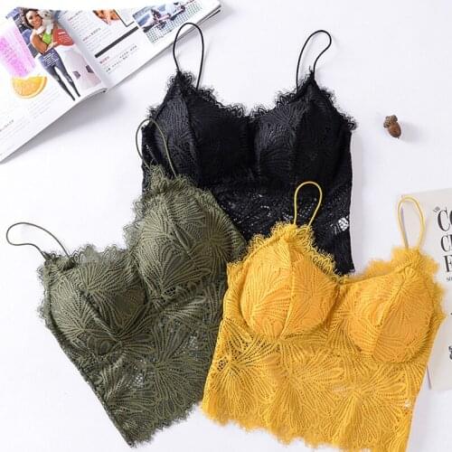 Tube Tops Lace Underwear 2021 Female Sexy Bralette Women Lingerie Soft Shoulder Strap Crop Top Beauty Back Undearwear Sleep Bra