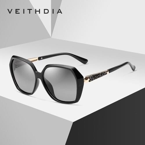 VEITHDIA 2020 TR90 Womens Sun glasses Polarized UV400 Gradient Lens Glasses Luxury Designer Sunglasses Eyewear For Women 3161