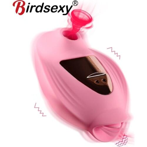 Sucking Vibrator Sex Toys for Women 10 Speed Nipple Clit Sucker Clitoris Stimulator Pussy Licking Tongue Blowjob Toys for Adults