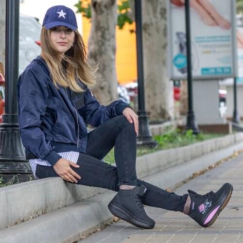 VTOTA Women Winter Shoes 2018 Fur Female Warm Ankle Boots Lace Up Platform Wedges PU Leather Women Snow Boots Botas Mujer H194