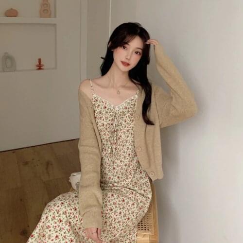 Woman dress Floral sling dress female summer 2021 new skirt temperament Korean version of the base long skirt
