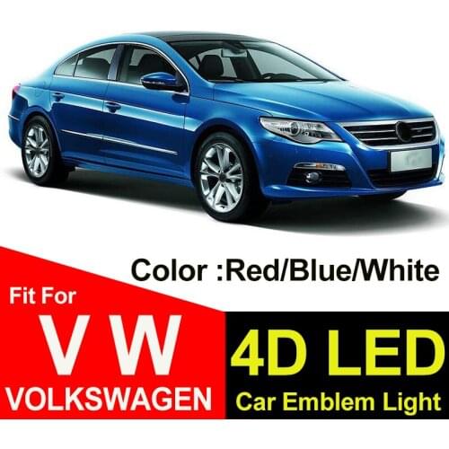 11cm Trunk Boot Emblem Light 4D Car Accessory Lamp Auto Badge for GOLF MAGOTAN CC Tiguan BORA Scirocco