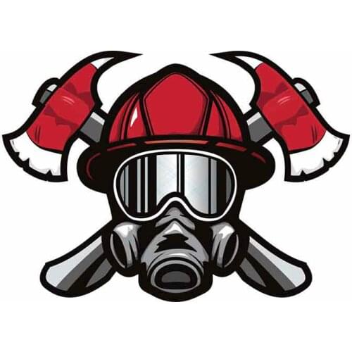 13cm x 9.4cm For Rescue Fireman Department Suitable For VAN RV SUV Car Stickers Decals Waterproof Occlusion Scratch