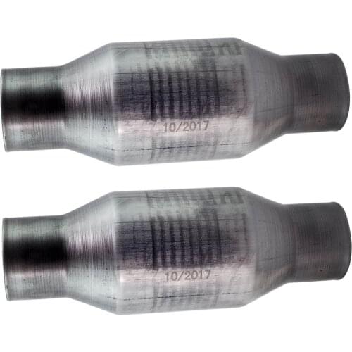 2pcs 2.5 inch for Volkswagen VW Polo High Performance Spun Body Catalytic Converter Stainless Steel 410250