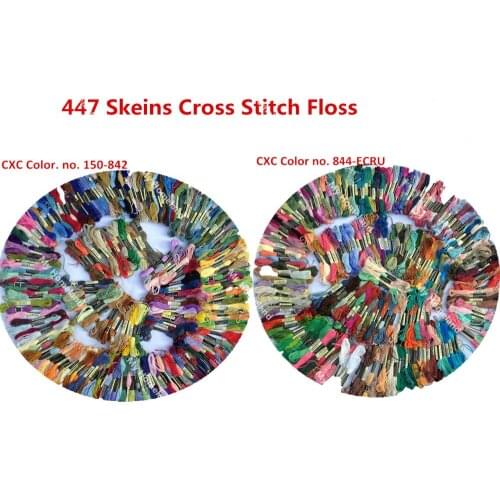 447 Skeins Similar DMC Thread Cross Stitch Floss Cotton Thread Embroidery Sewing HD059
