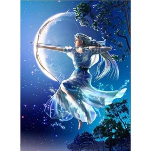 5D DIY Diamond Painting Zodiac Sign Sagittarius Cross Stitch Mosaic Decoration FC449