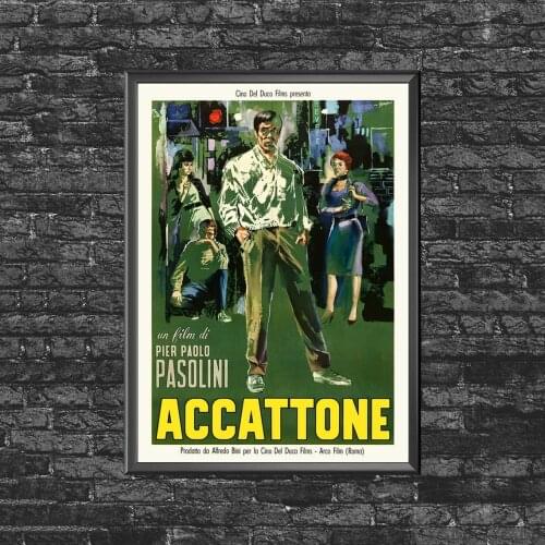 Accattone - italian 60s Cinema Classic Movie Canvas Poster Home Wall Painting Decoration (No Frame)