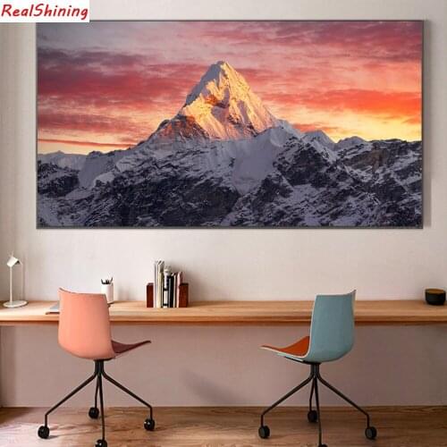 Large size picture Beautiful mountain diamond Embroidery diy diamond painting mosaic painting 3d cross stitch H2496
