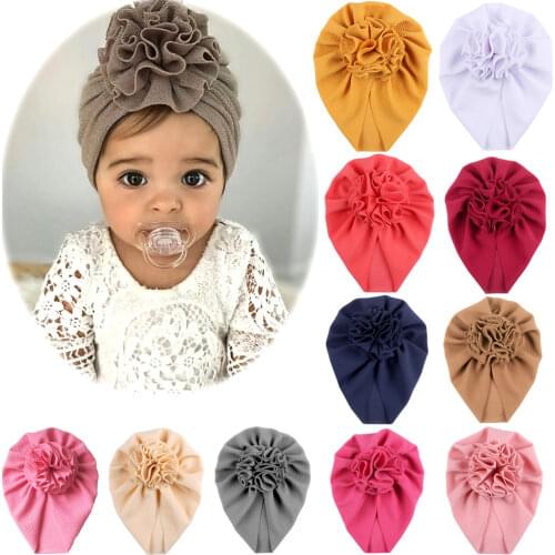 Knot Bow Baby Headbands Toddler Headwraps Baby Flower Turban Hats Babes Caps Elastic Hair Accessories 2021 New