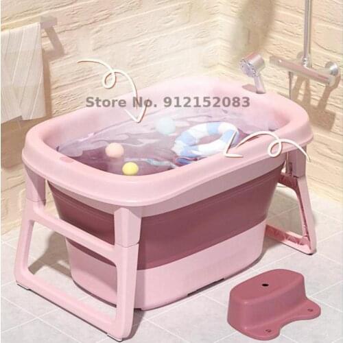 Baby Bath Tub Baby Bath Tub Childrens Bath Bucket Folding Bath Bucket Swimming Sitting And Lying Home Bath Bucket Large