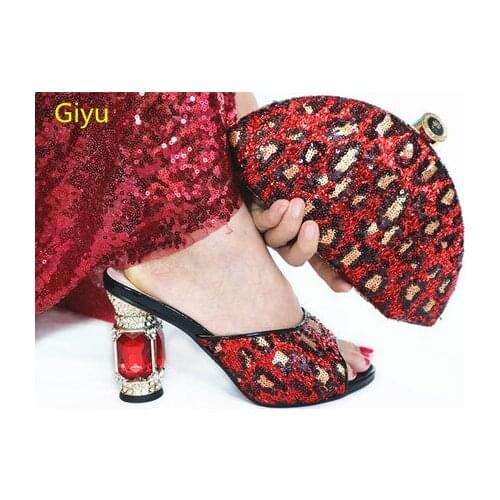 Doershow New Arrival Italian Shoes with Matching Bags Nigerian Shoes and Matching Bags Shoe and Bag Set for Party In Women Wedding Shoes!SAC1-14
