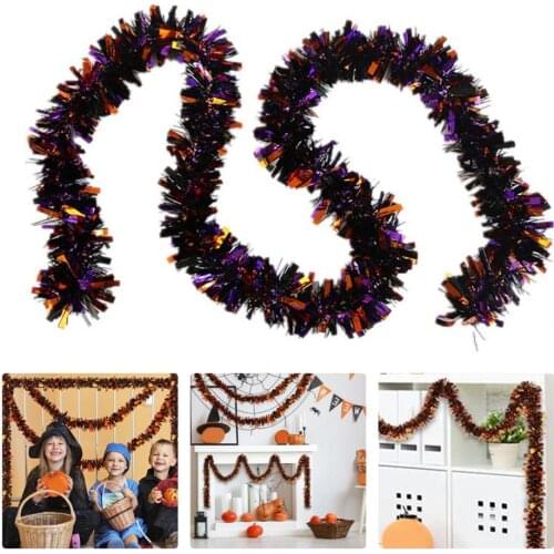 Long Lasting Lightweight Pumpkin Metallic Hanging Garland Decor for Pub