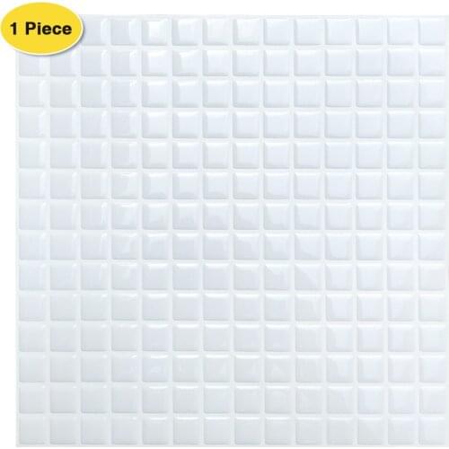 Erzaa Self Adhesive Waterproof Anti Mold Peel and Stick Tile Backsplash for Kitchen