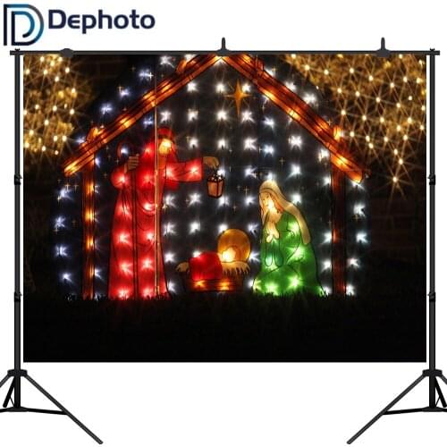 Dephoto Christian Jesus Nativity Scene Baby Christmas Photography Backgrounds Customized Photographic Backdrops For Photo Studio