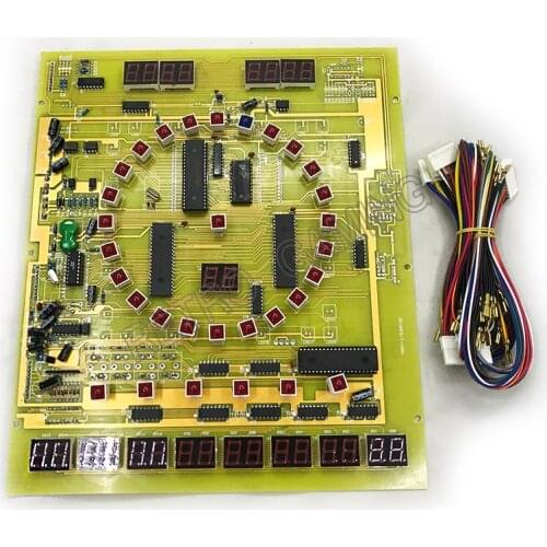 Fruit Mario Game PCB Board With Acrylic Panel Wire Harness Keyboard Stopwatch Diy Kit for Coin Operated Casino Slot Machine