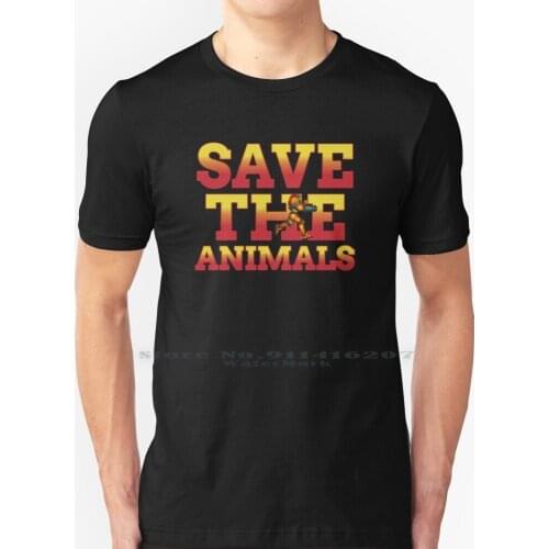 Save The Animals Metroid T Shirt 100% Pure Cotton Metroid Nintendo Samus Super Metroid Samus Aran Snes Space Gaming Bounty