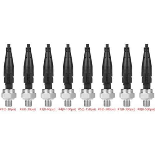G1/4" Pressure Transducer Sensor Input 5V Output 0.5-4.5V / 0-5V for Water Gas Oil 10/30/80/100/150/200/300/500psi