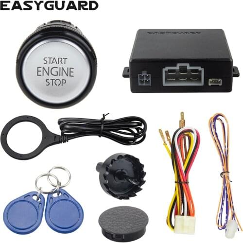 EASYGUARD Radio Frequency Identification keyless go system car alarm with transponder arm disarm easy to use ec008-p7n DC 12V