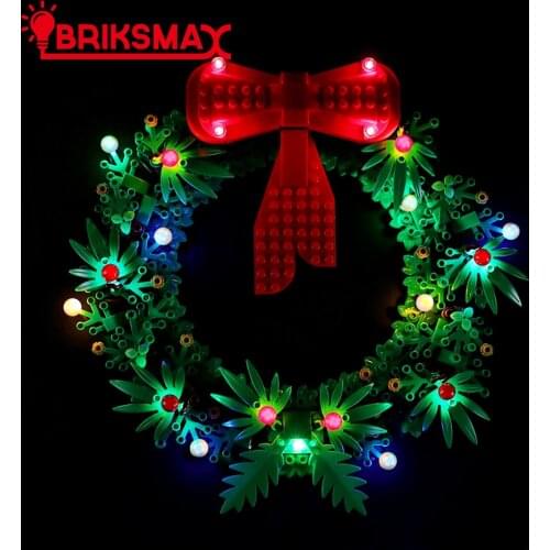 BriksMax Led Light Kit For 40426 Christmas Wreath ,NO Building Blocks Model