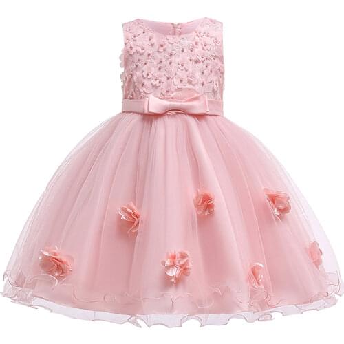 2020 Summer Baby Girl Tutu Dress Kids Dresses For Girls Children Clothes Sleeveless Birthday Princess Dress Flower Party Dress