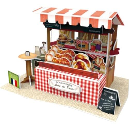 DIY Miniature Dollhouse Wooden Furniture Kit Handmade Shop Model 1/24 Scale