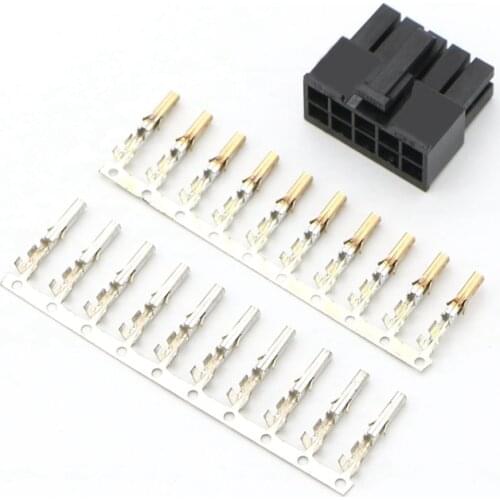 4.2mm 5557 PSU Modular 10Pin Male Connector with 10pcs Terminal pins for PC Modding