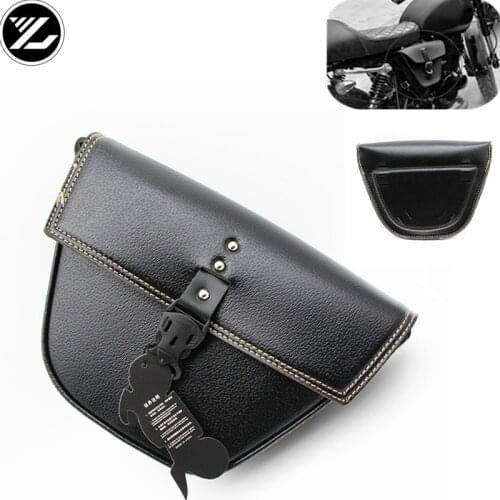 Motorcycle Saddle Bag Pu Leather Motorcycle Side Tool Tail Bag Luggage Bag for yamaha Harley suzuki kawasaki bmw ducati Triumph