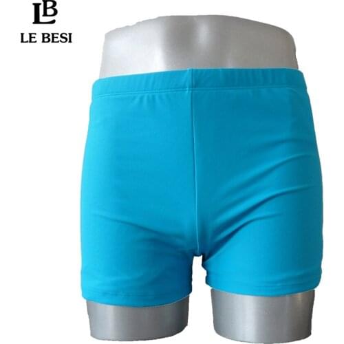 LEBESI New 2017 Oversize Mans Trunks Plus Size L-XXXL Boxers Pure Color Swimming Trunks Women Swimming Underwear Beach Shorts