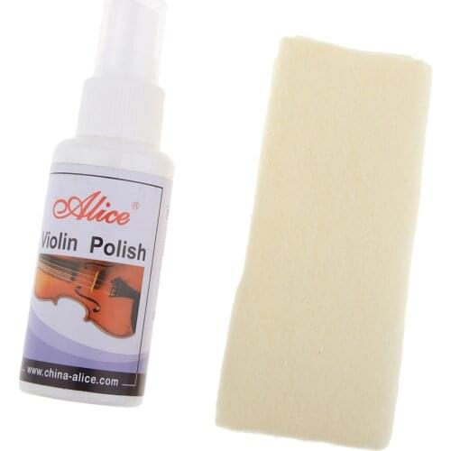 Violin Polish Cleaner,Cleaning Care Oil with Cleaning Cloth for Violin String Instrument