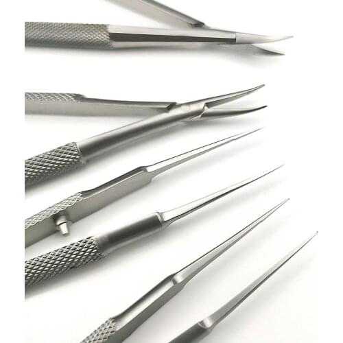 Ophthalmic Needle Holder Micro scissors clamp ophthalmic forceps Stainless steel eye tool