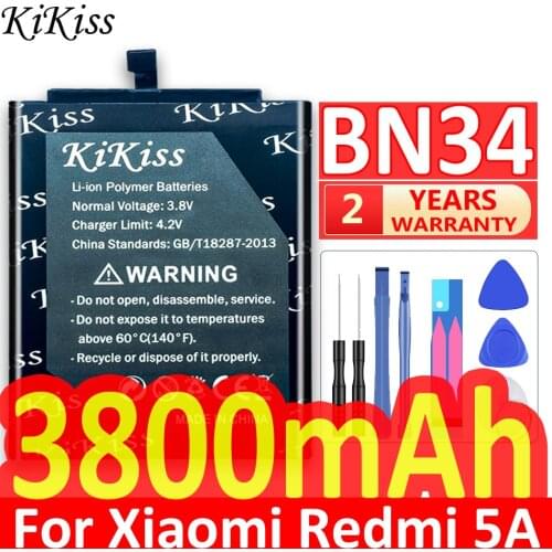 3800mAh Original Battery for XIAOMI Redmi 5A Redmi5A Battery BN34 3800mAh High Capacity Replacement Battery