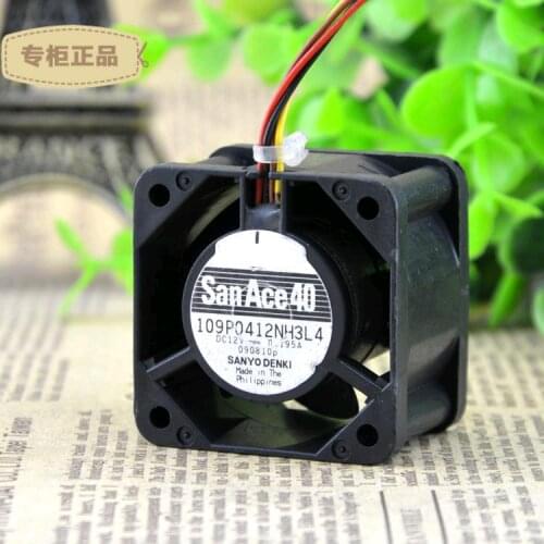 Original FOR Sanyo waterproof fan 109P0412NH3L4 12V 0.195A 40284CM