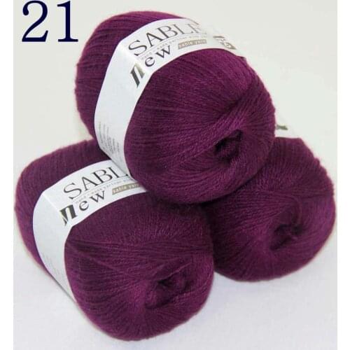 Sale Super Soft Pure 3X50gr Sable Cashmere Wrap Shawls Hand Knitting Wool Crochet yarn Indigo 243-21-3
