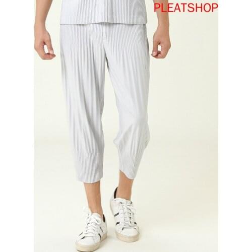 MIYAKE Pleated Harem Pants Loose Series All-match Pants Casual Knickerbockers Clothing Pantalon Homme Hiver