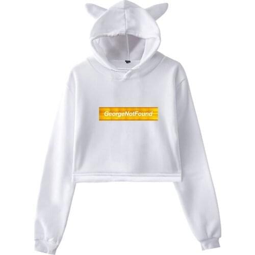 Anime Game GeorgeNotFound Merch Hoodies Sweatshirt for Girls Cat Ear Crop Clothes Youth LIMITED EDITION 4 Girl Y2K Clothes