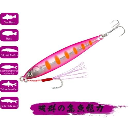 TSURINOYA STINGER JIGGING Lure 20g/30g Metal slow Jig Hook Saltwater Fishing jig tackle to trout bass perch pike crappie bait