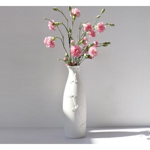 1pc Chinese Cheongsam Design Vase White Ceramic Vase Porcelain Flower Vase Hydroponic Container For Home Wedding Decor