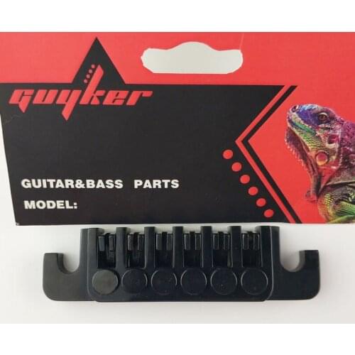 Vintage TP 6 70s Tailpiece Plated Guitar Bridge LP Black