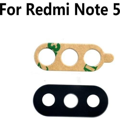 1PCS New Camera Glass Lens Back Rear Camera Glass Lens with Glue Replacement for Xiaomi Redmi Note 5 5A phone